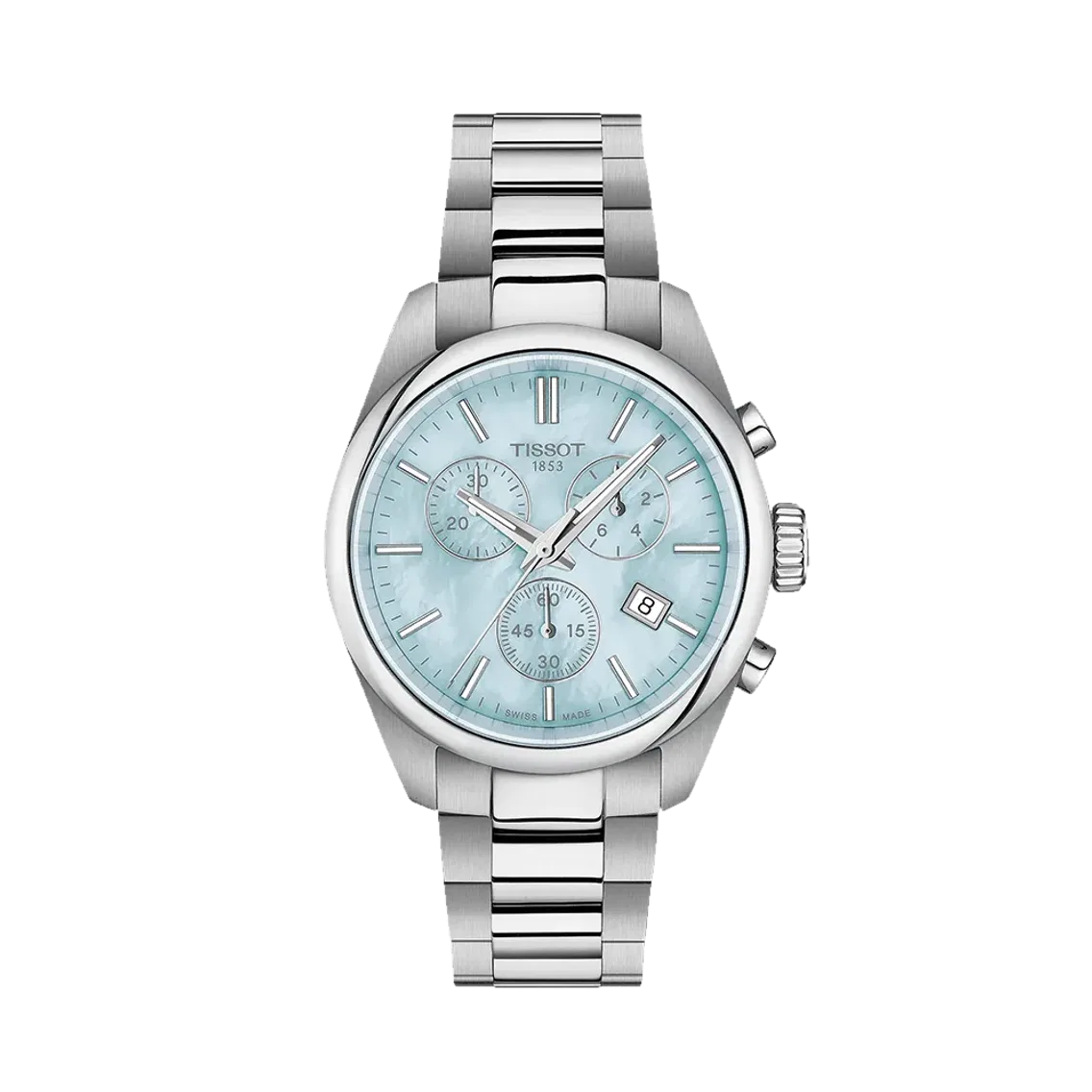 Tissot PR 100 Quartz Chronograph 36mm - Blue, Mother-of-Pearl on Bracelet