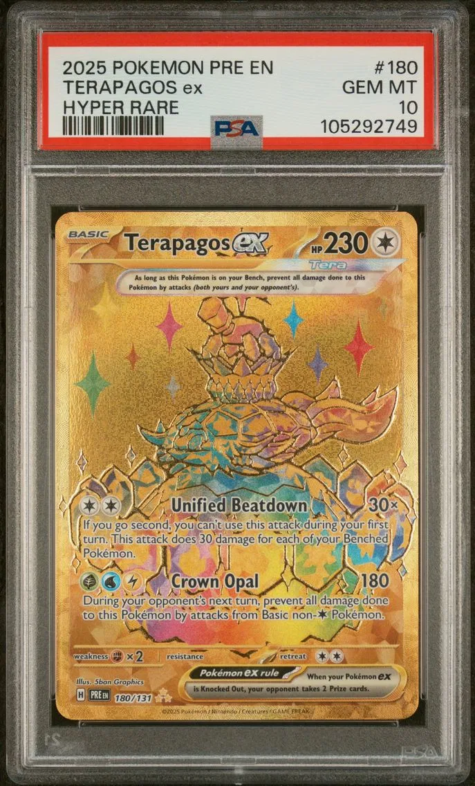 2025 #180 Terapagos EX PSA 10 Pre EN-Prismatic Evolutions