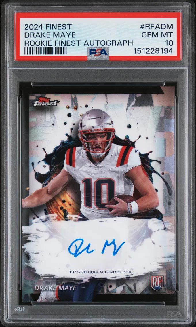 2024 #RFADM DRAKE MAYE PSA 10 Topps Finest Rookie Finest Autographs