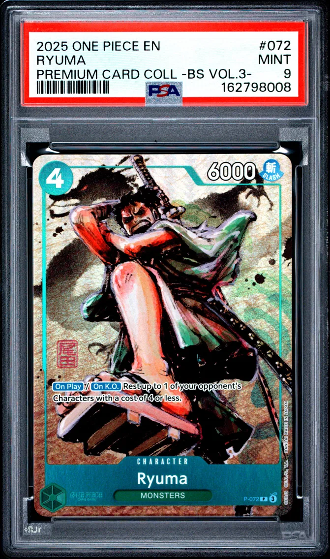 2025 #072 Ryuma PSA 9 One Piece Premium Card Collection -Best Selection Vol.3-