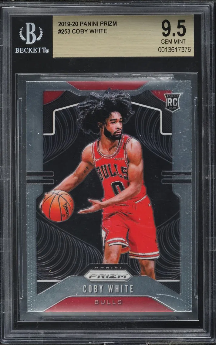 2019 Panini Prizm Coby White ROOKIE #253 BGS 9.5 GEM MINT