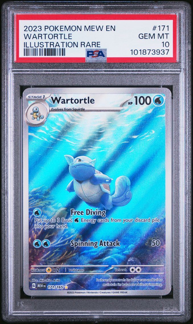 2023 #171 WARTORTLE PSA 10 POKEMON MEW EN-151 | ILLUSTRATION RARE