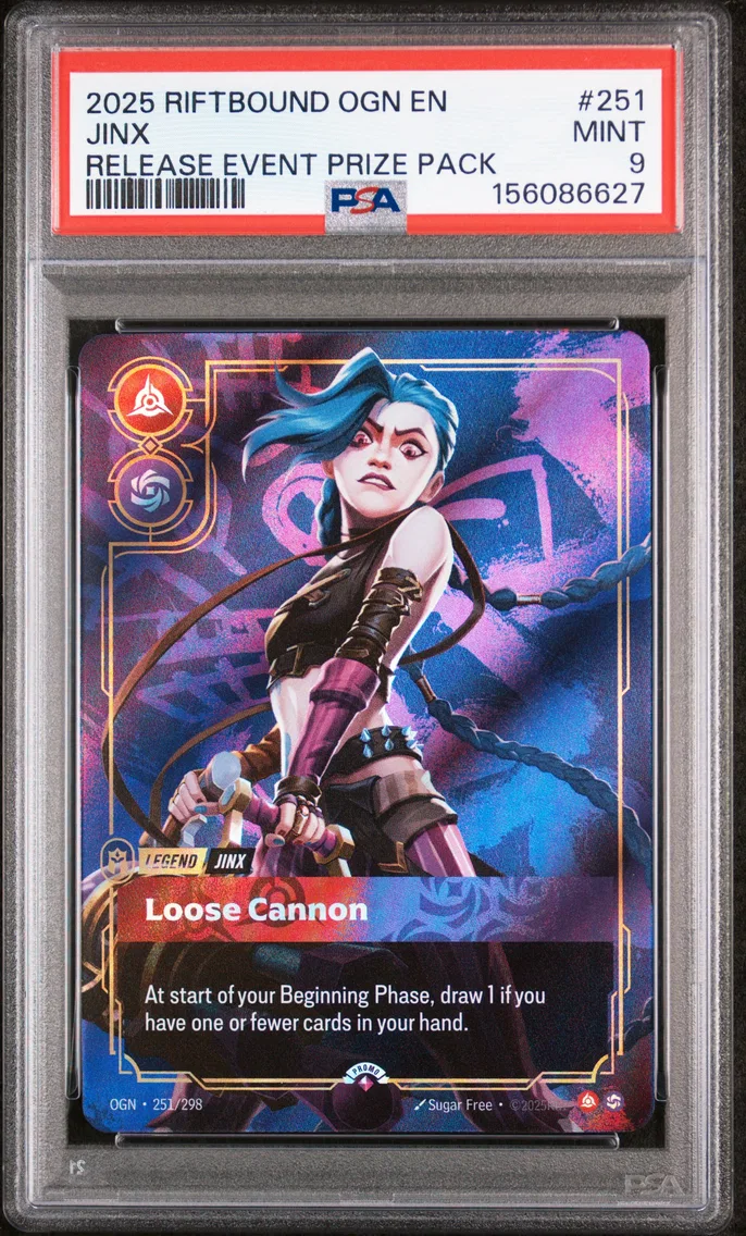 2025 #251 Jinx - Loose Cannon PSA 9 Riftbound: League of Legends Ogn-Origins