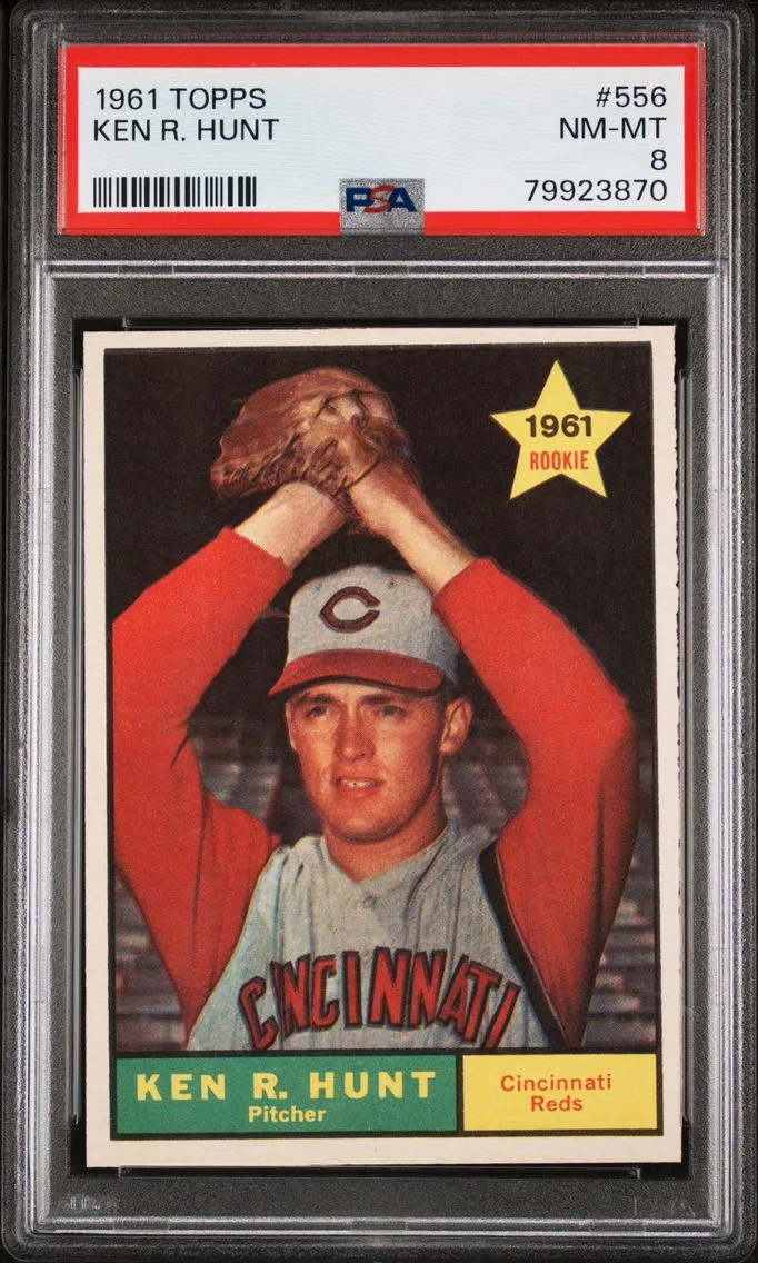 1961 #556 Ken R. Hunt PSA 8 Topps