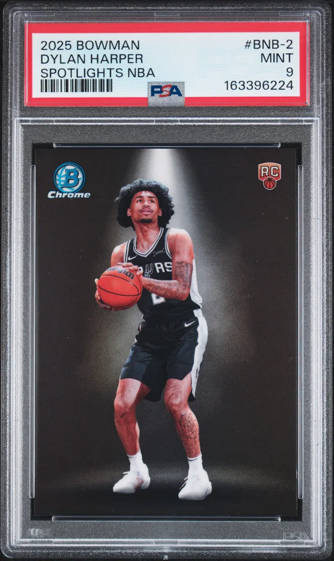 2025 #BNB-2 Dylan Harper PSA 9 Bowman Chrome Spotlights NBA