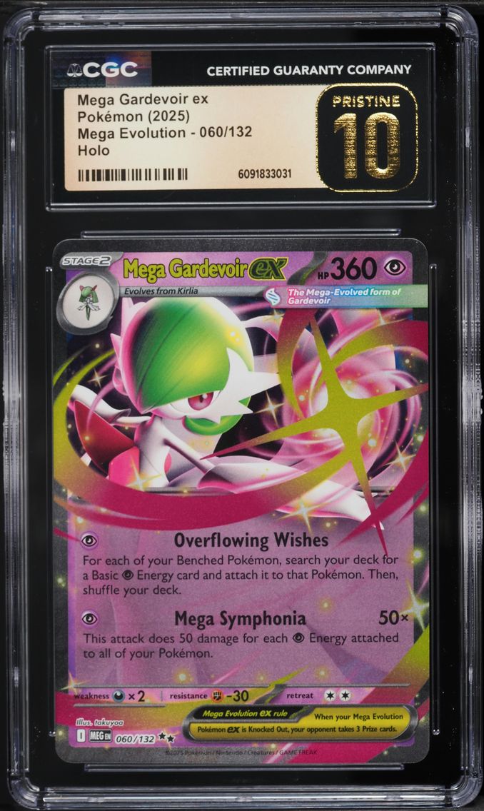 2025 #060 Mega Gardevoir EX CGC 10 Pristine Meg EN-Mega Evolution Pokemon