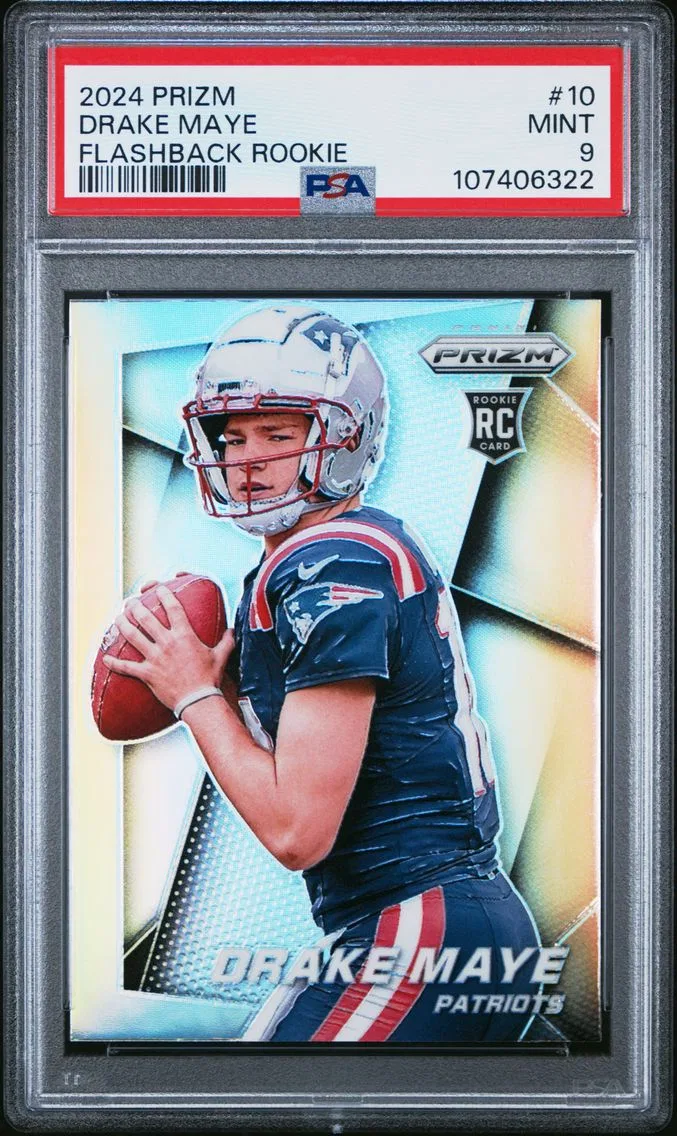 2024 #10 Drake Maye PSA 9 Panini Prizm Prizm Flashback Rookie