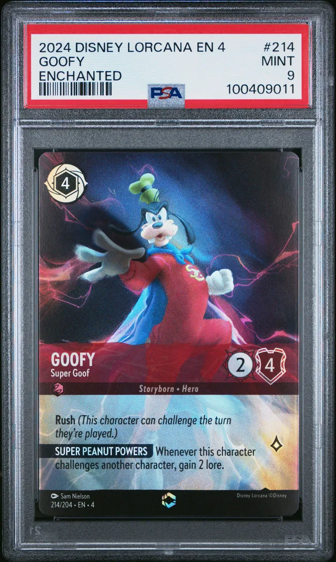 2024 #214 Goofy - Super Goof PSA 9 Disney Lorcana EN 4-Ursula's Return