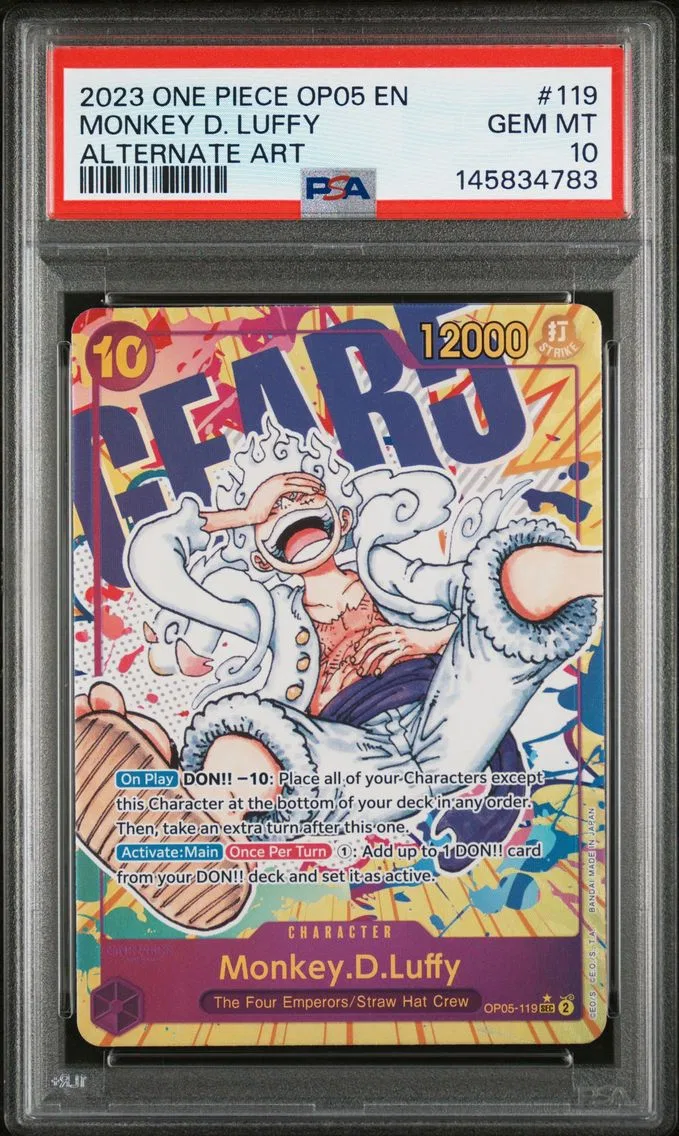 2023 #119 Monkey D. Luffy PSA 10 One Piece OP05-Awakening of the New Era