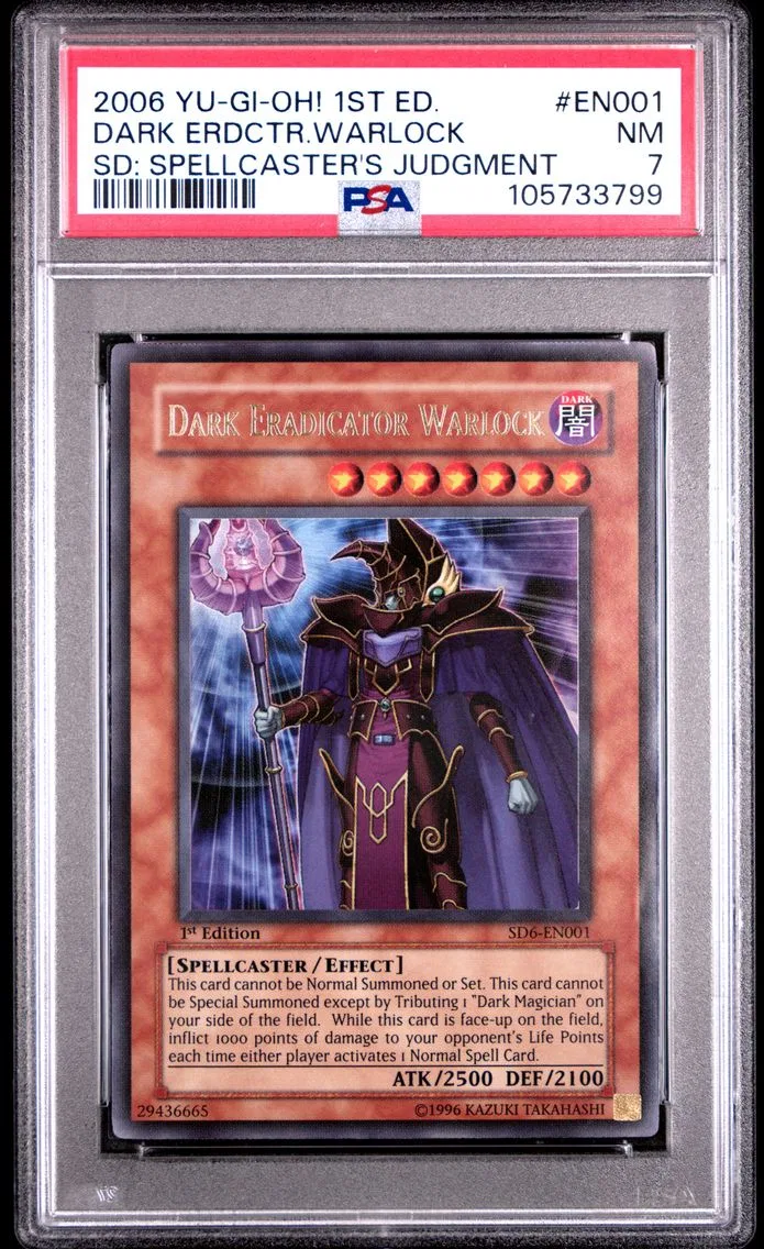 2006 #SD6-EN001 Dark Eradicator Warlock PSA 7 Yu-Gi-Oh! Structure Deck Spellcaster's Judgment 1st Edition
