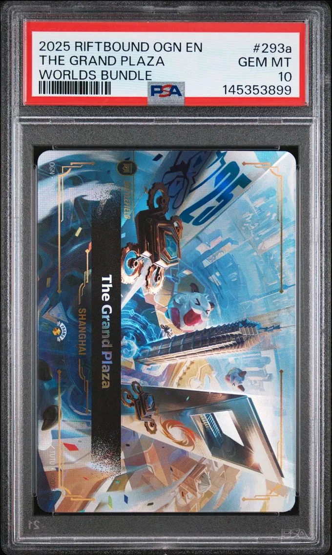 2025 #293a The Grand Plaza PSA 10 Riftbound: League of Legends Ogn-Origins