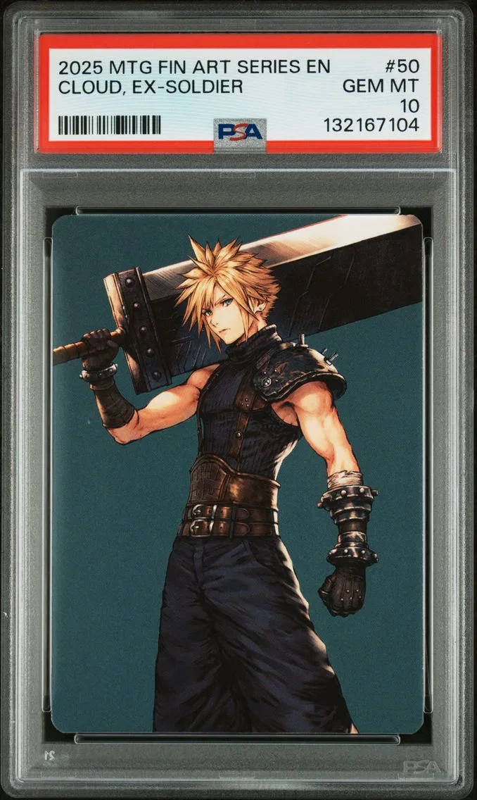 2025 #50 Cloud, EX-Soldier PSA 10 Final Fantasy Art Series
