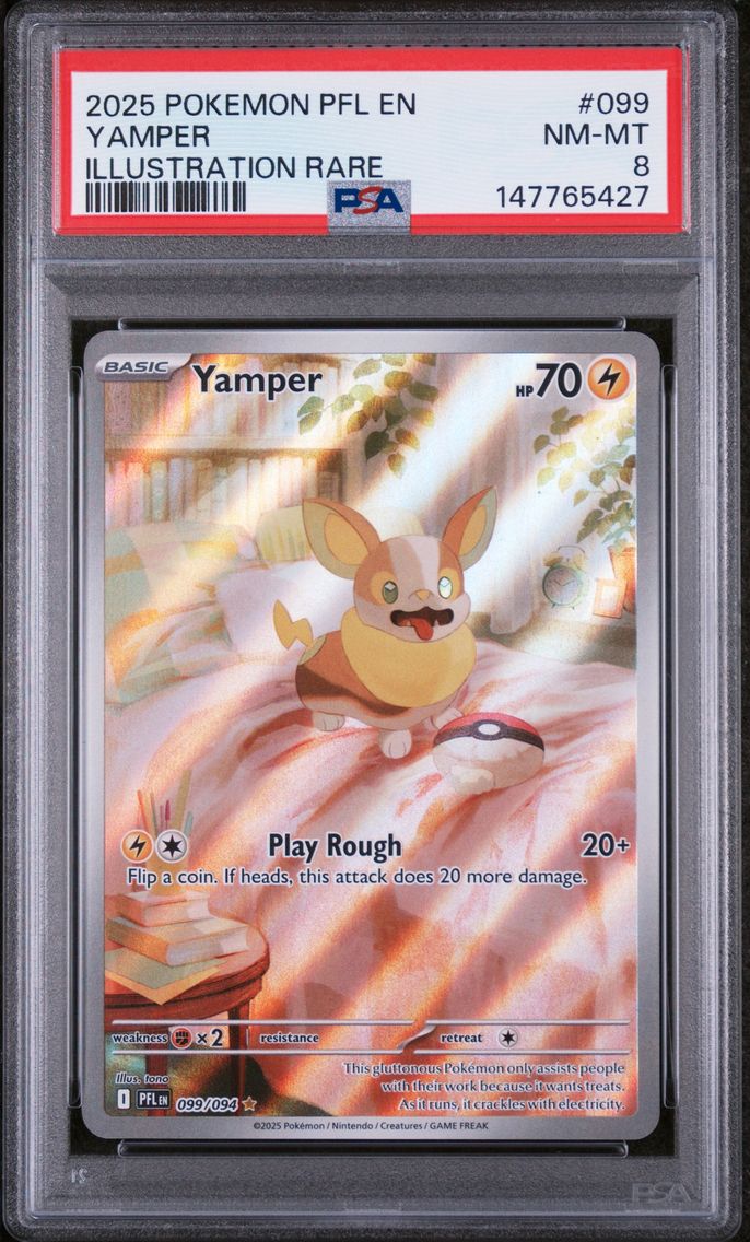 2025 #099 Yamper PSA 8 Pfl EN-Phantasmal Flames
