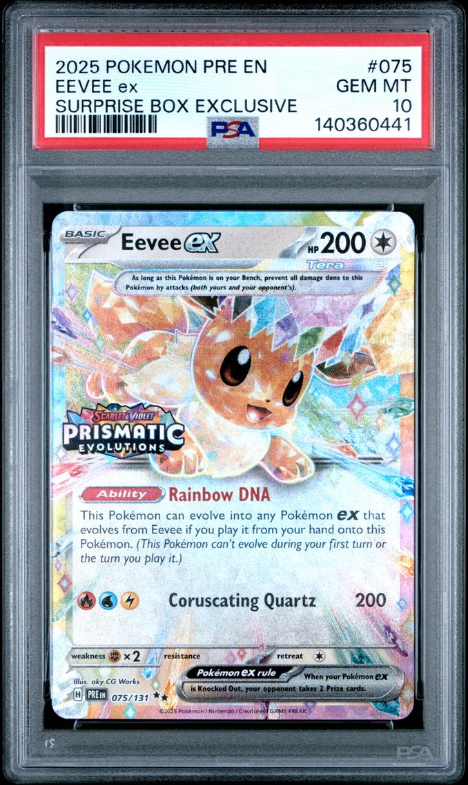 2025 #075 Eevee EX PSA 10 Pre EN
