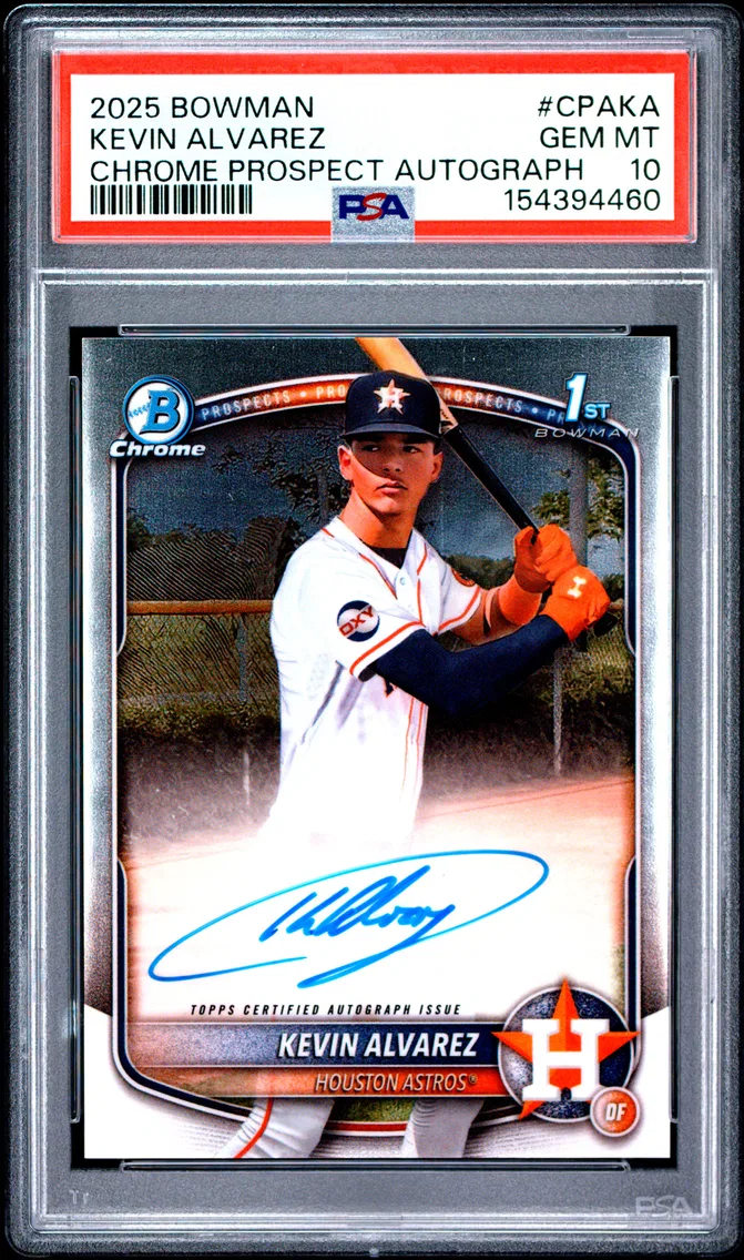 2025 #CPAKA Kevin Alvarez PSA 10 Bowman Chrome Prospect Autographs