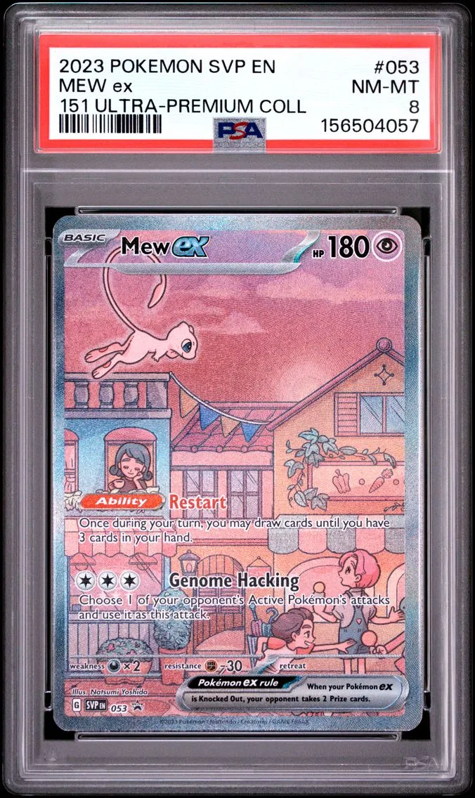 2023 Pokemon Svp EN-SV Black Star Promo Mew EX Svp EN-SV Black Star Promo #053 PSA 8