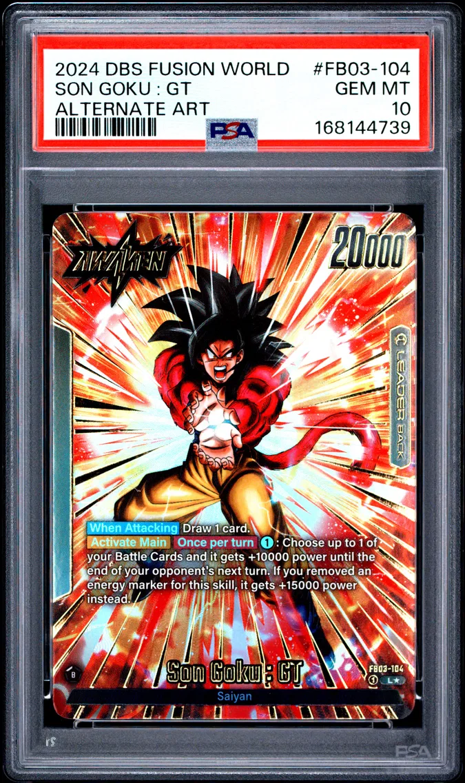 2024 #FB03-104 Son Goku : GT PSA 10 Dragon Ball Super Card Game Fusion World Raging Roar