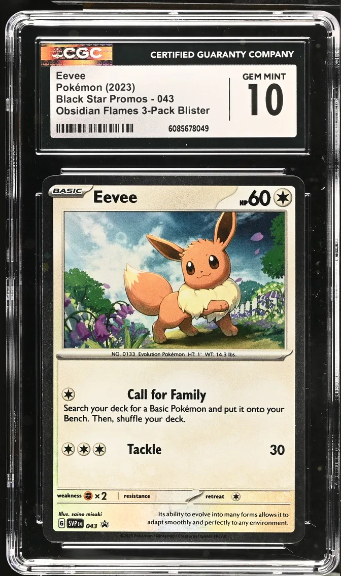 2023 #043 Eevee CGC 10 Black Star Promos - Scarlet & Violet SVPEN - English