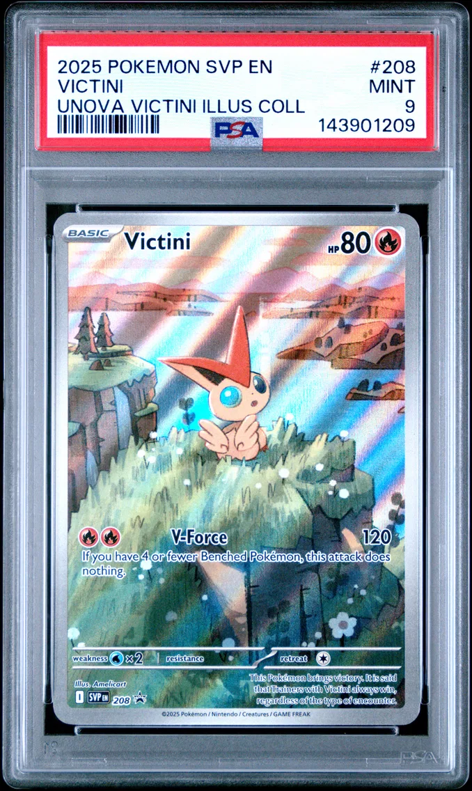2025 #208 Victini PSA 9 Svp EN-S