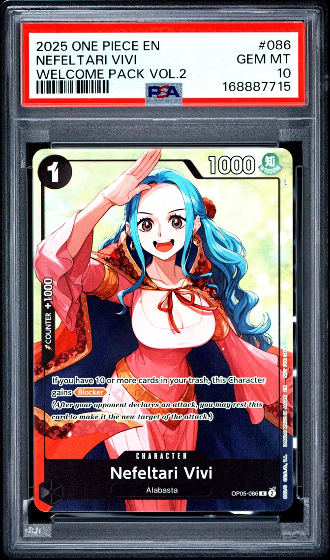 2025 #086 Nefeltari Vivi PSA 10 One Piece Welcome Pack Vol.2