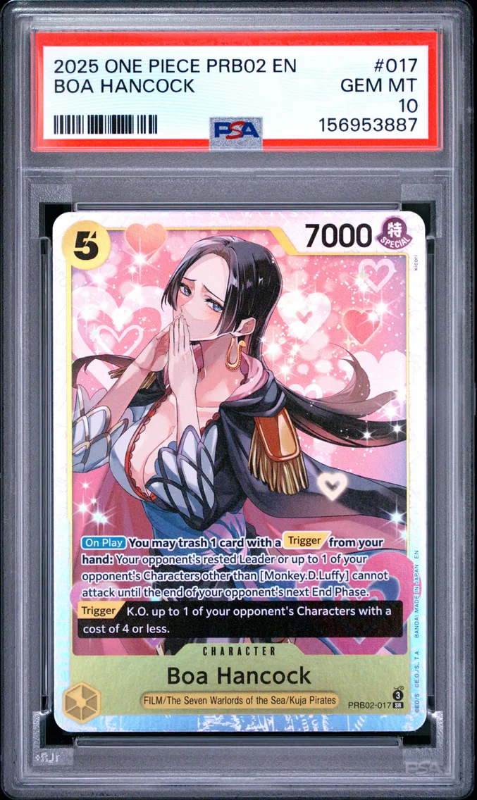 2025 #017 Boa Hancock PSA 10 One Piece PRB02-Premium Booster -One Piece Card the Best- Vol.2