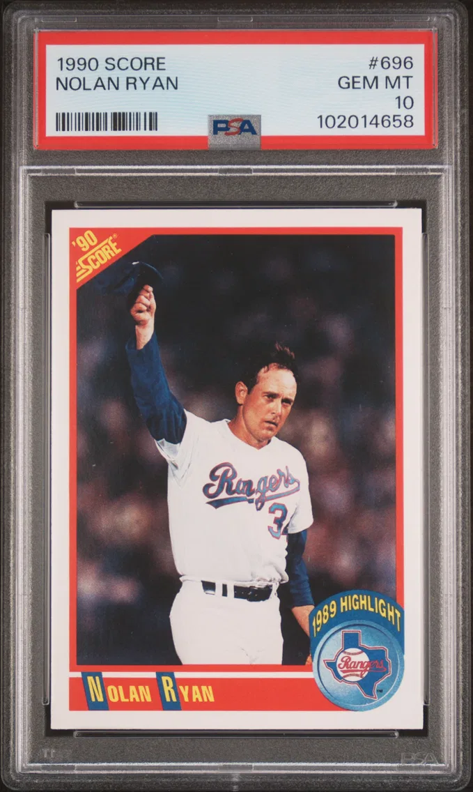 1990 #696 Nolan Ryan PSA 10 Score