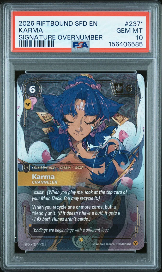 2026 #237* Karma - Channeler PSA 10 Riftbound: League of Legends Sfd-Spiritforged