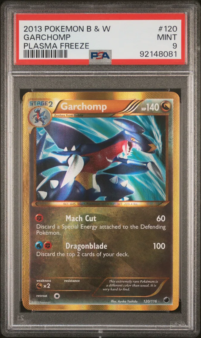 2013 #120 Garchomp PSA 9 Black & White Plasma Freeze
