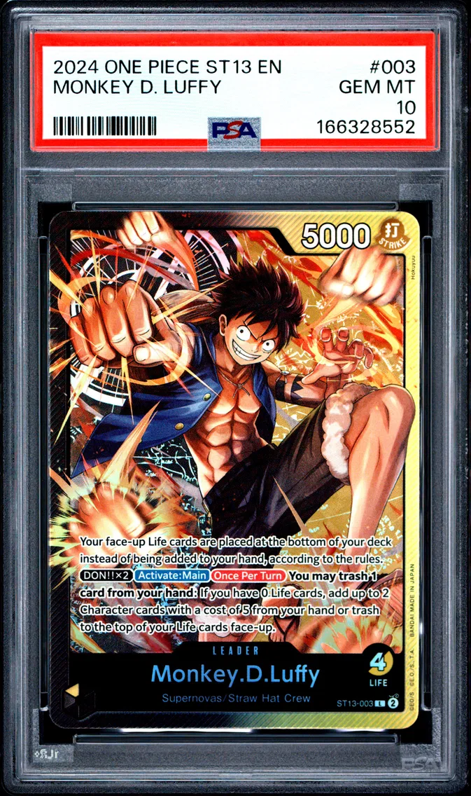 2024 #003 Monkey D. Luffy PSA 10 One Piece Ultra Deck ST13-the Three Brothers
