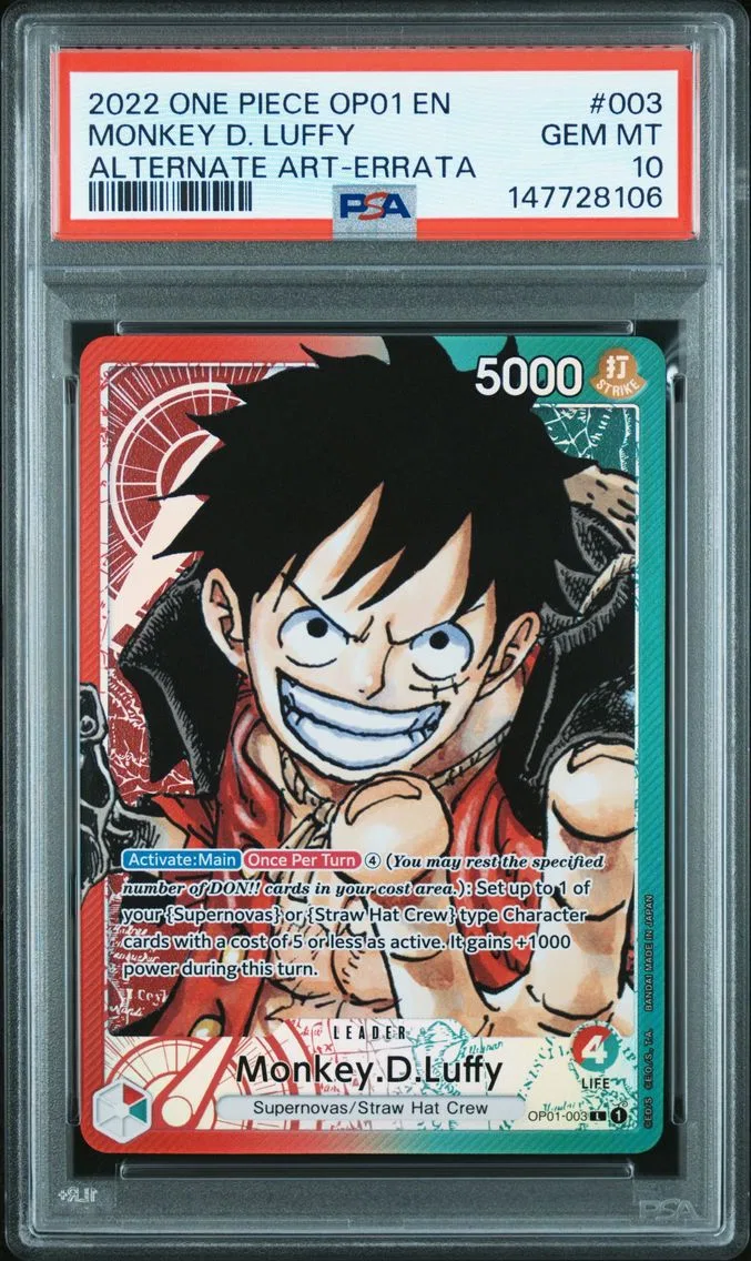 2022 #003 Monkey D. Luffy PSA 10