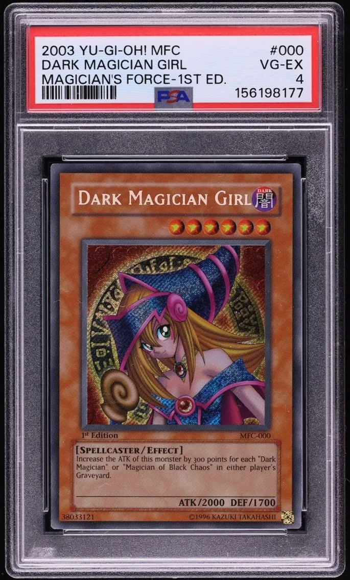 2003 #MFC-000 Dark Magician Girl PSA 4 Yu-Gi-Oh! Magician's Force 1st Edition