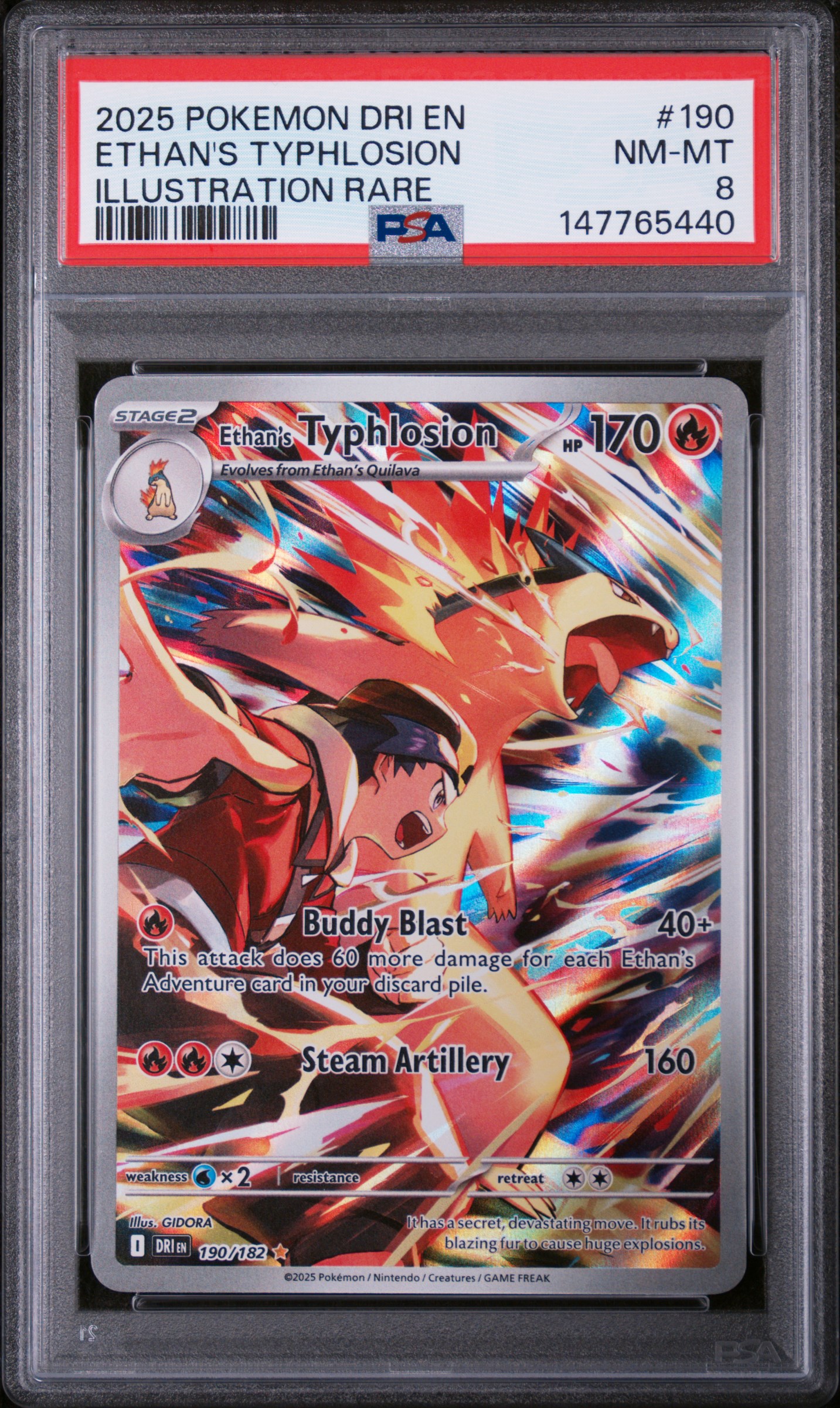 2025 #190 Ethan'S Typhlosion PSA 8 Dri En-Destined Rivals