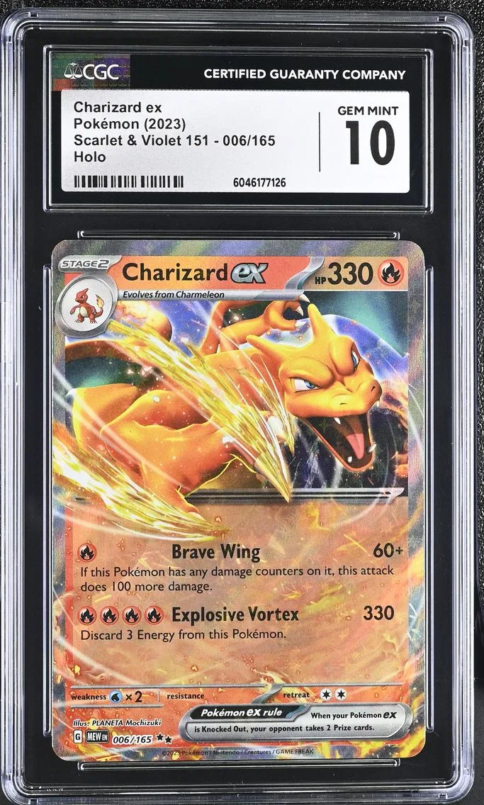 2023 Scarlet & Violet 151 - MEW EN - English Charizard ex #006/165 CGC 10