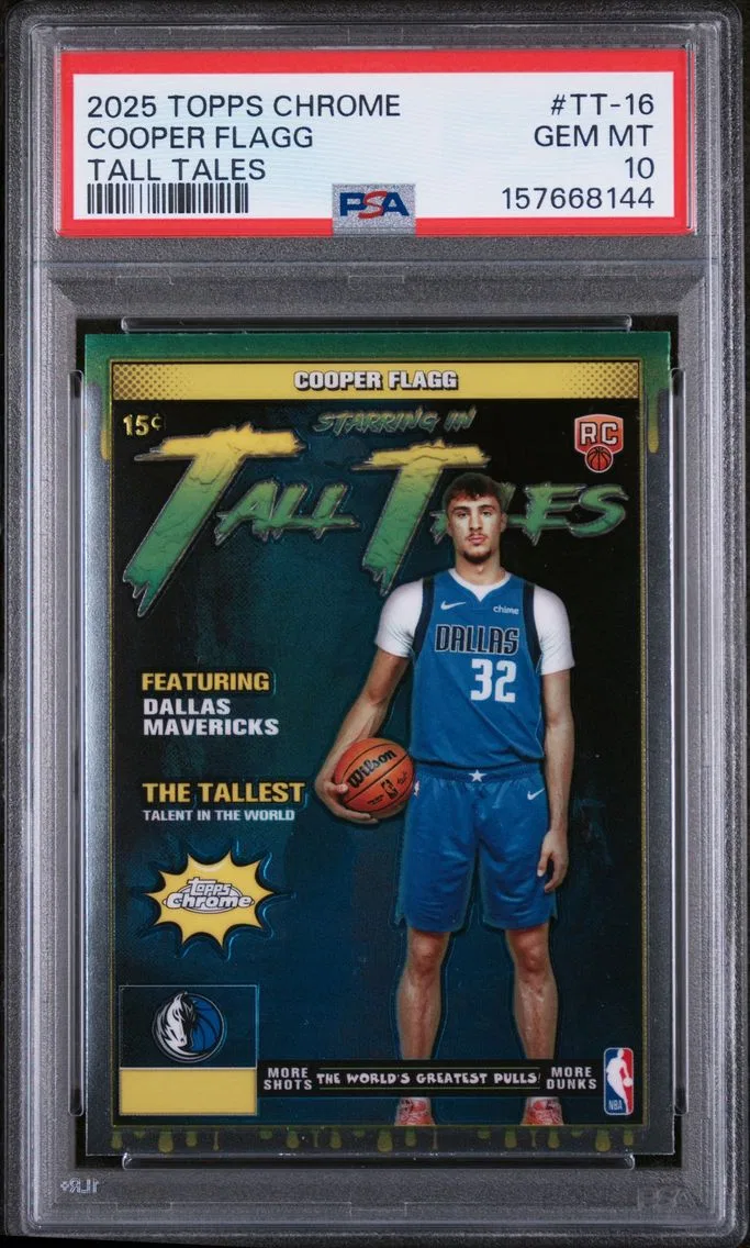 2025 #TT-16 Cooper Flagg PSA 10 Topps Chrome Tall Tales