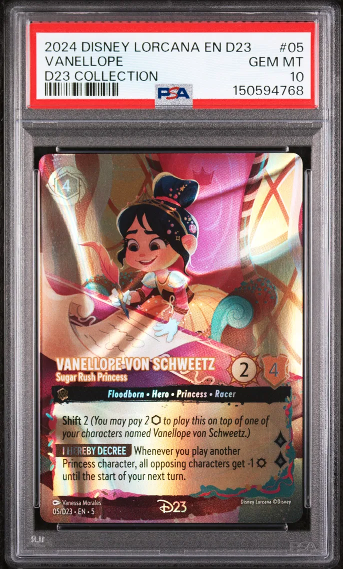 2024 #05 Vanellope Von Schweetz - Sugar Rush Princess PSA 10 Disney Lorcana EN D23-D23 Expo Promo