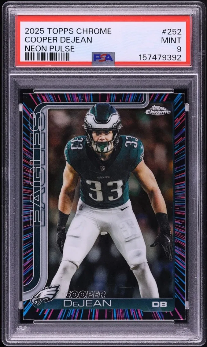 2025 Topps Chrome Neon Pulse Cooper Dejean #252 PSA 9 MINT