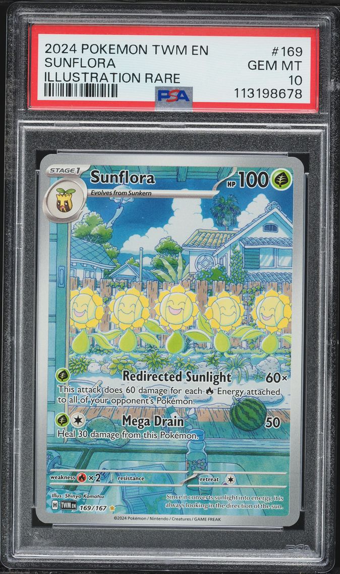 2024 #169 Sunflora PSA 10 Twm EN-Twilight Masquerade Pokemon