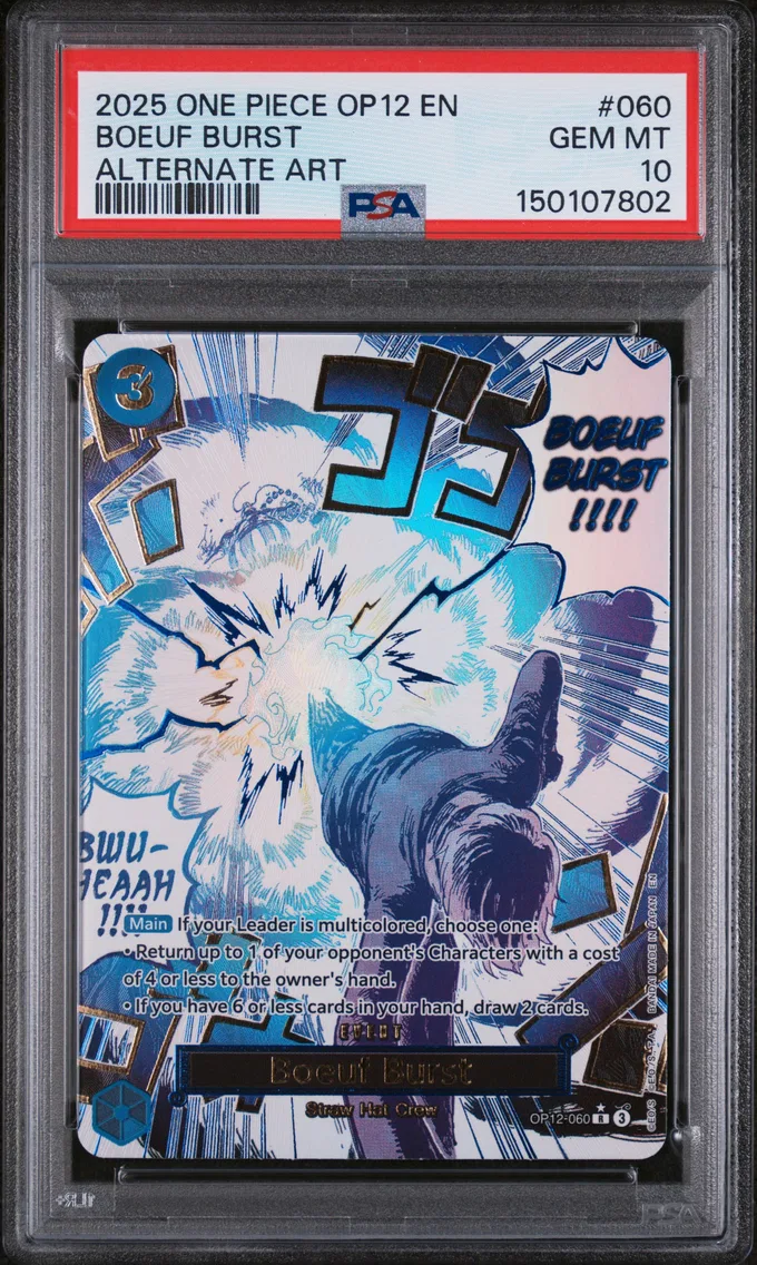 2025 #060 Boeuf Burst PSA 10 One Piece OP12-Legacy of the Master
