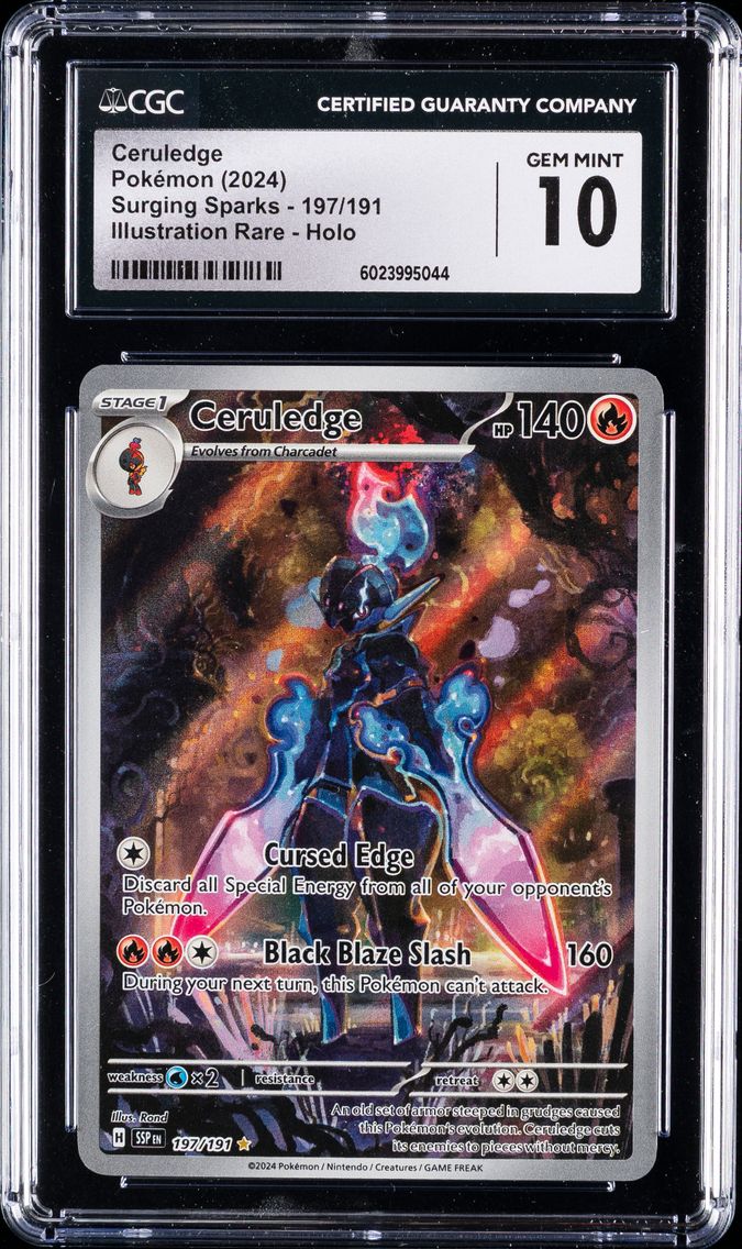 2024 #197 Ceruledge CGC 10 Ssp EN-Surging Sparks Pokemon