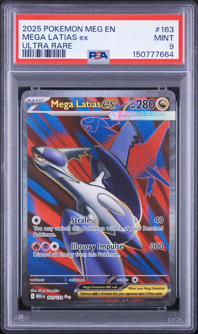 2025 #163 Mega Latias EX PSA 9 Meg EN-Mega Evolution