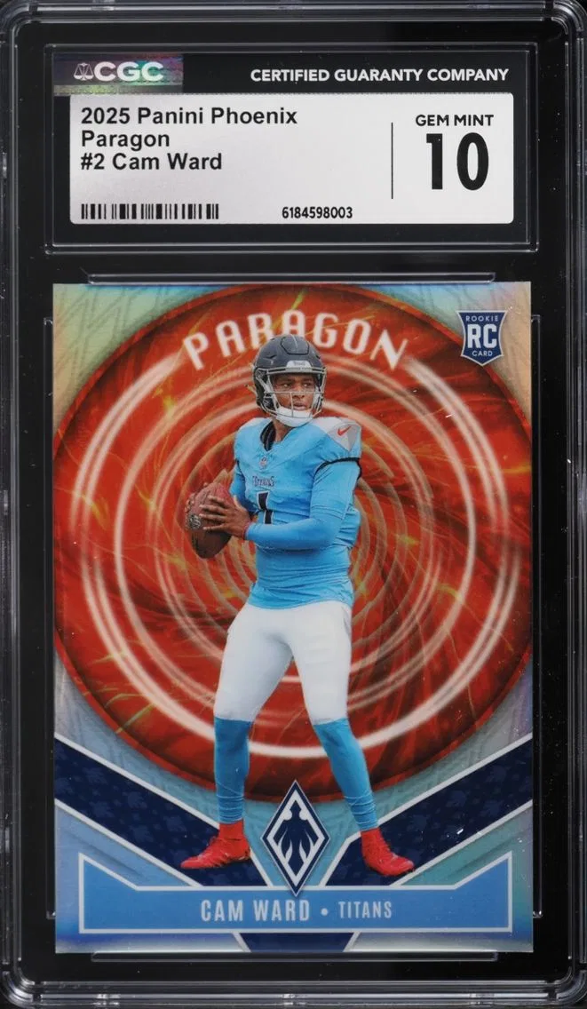 2025 Panini Phoenix Paragon Cam Ward ROOKIE #2 CGC 10 GEM MINT