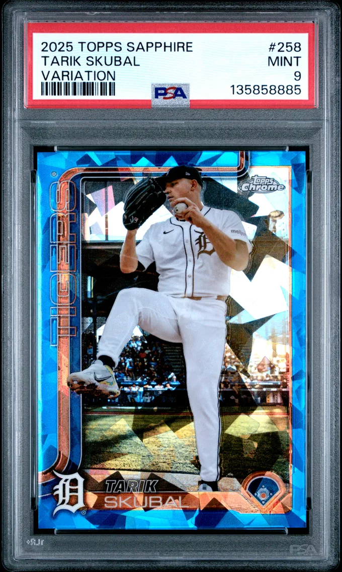2025 #258 Tarik Skubal PSA 9 Topps Chrome Sapphire