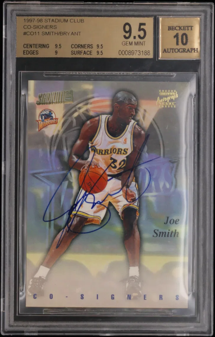 1997 #CO11 Joe Smith/Kobe Bryant BGS 9.5 Stadium Club Co-Signers