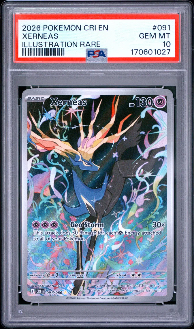 2026 #091 Xerneas PSA 10 Cri EN-Chaos Rising