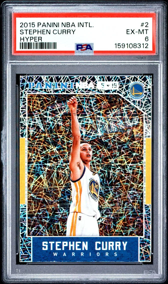 2015 #2 Stephen Curry PSA 6 Panini NBA International Hyper