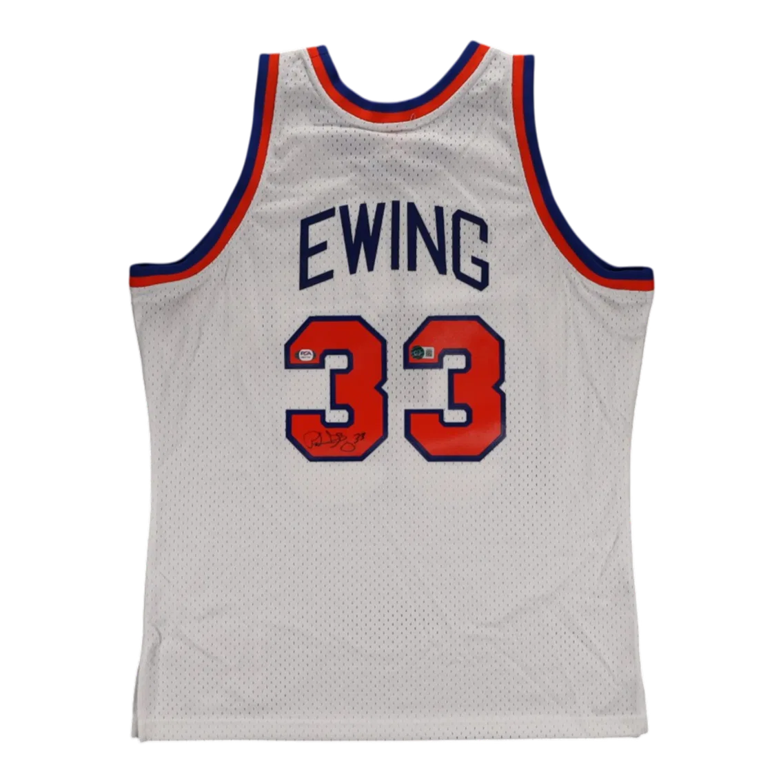 #NA Patrick Ewing Signed Autographed New York Knicks Jersey - PSA AUTH, LOA