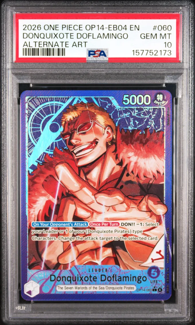 2026 One Piece OP14-EB04-the Azure Sea's Seven Donquixote Doflamingo #060 PSA 10