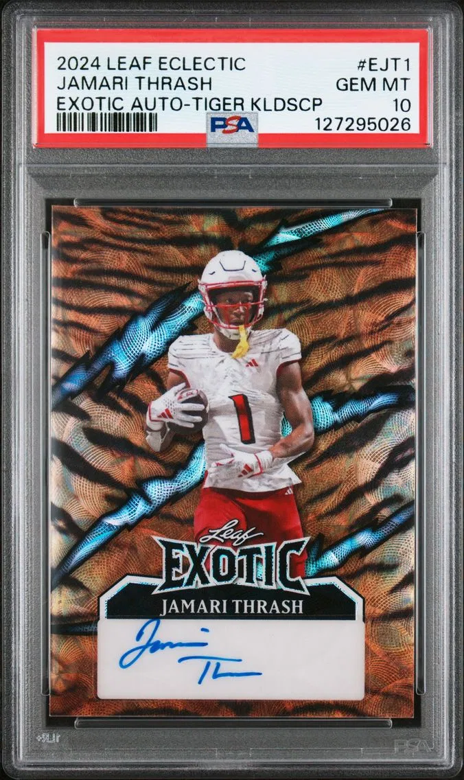 2024 #EJT1 Jamari Thrash PSA 10 Leaf Eclectic Exotic Autograph