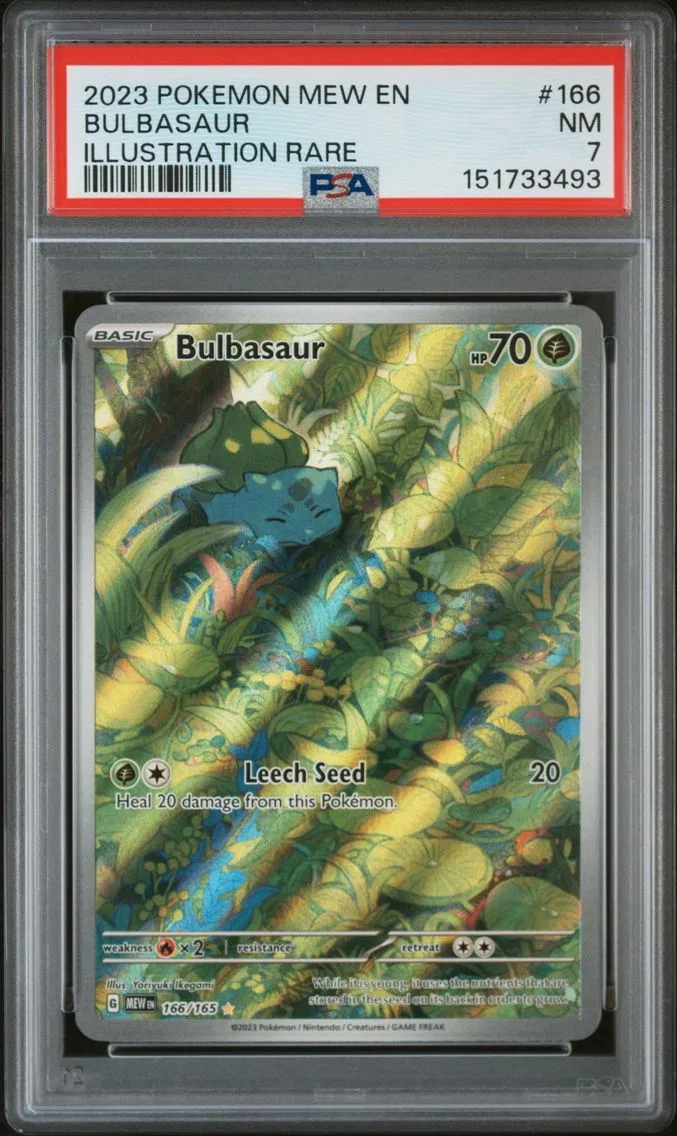 2023 #166 Bulbasaur PSA 7 Mew EN-151 Pokemon