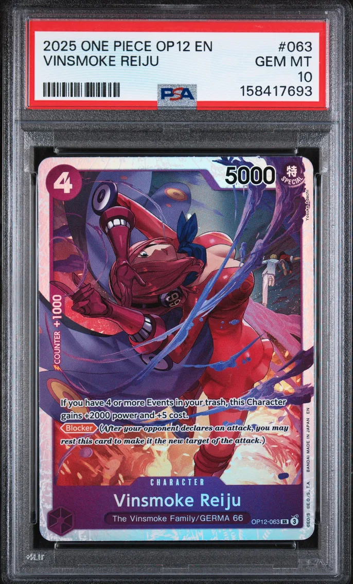 2025 #063 Vinsmoke Reiju PSA 10 One Piece OP12-Legacy of the Master